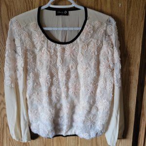 Light Peach Floral Blouse